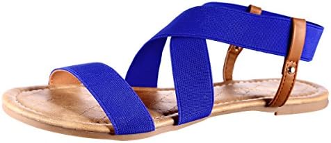 MuDan Women's Elastic Flat Sandals