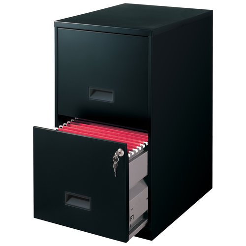 18″ 2-DRAWER SMART FILE, HANGING DRAWER BLACK