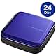 SANWA (Japan Brand) 160 Large Capacity CD Case, Portable DVD/VCD Storage, EVA Protective Blu-ray Wallet, Binder, Holder, Booklet with Attached Handle for Car, Home, Office, Travel (Black)