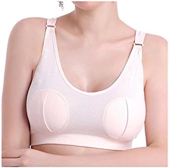 MAMOU Womens Hands-Free Breastpump Nursing Bra Double Pumping Bustier Bra (X-Large, Pink)