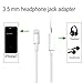 iPhone 7 / 7 plus / 8 / X Lightning to 3.5 mm Headphone Jack Adapter, (Support iOS 10.3, iOS 11)ADABUNNY Lightning Connector to 3.5mm AUX Female Audio for iPhone 7, 7 plus, 8, 8 plus, X(White)