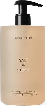 Salt & Stone Saffron Cedar Body Wash 15.2 fl oz – Unisex Aromatic Gel Cleanser view 1