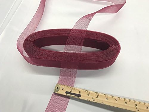 10 YARDS-2 INCH BURGUNDY CRINOLINE HORSEHAIR BRAID TRIM-WEDDING-BRIDAL-CRAFTS.