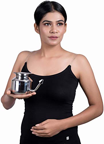 WC_304 Grade Stainless Steel Ayurvedic Jal Neti Pot for Sinus Congestion and Nasal Cleansing Non-Corrosive Unbreakable… - Image 7