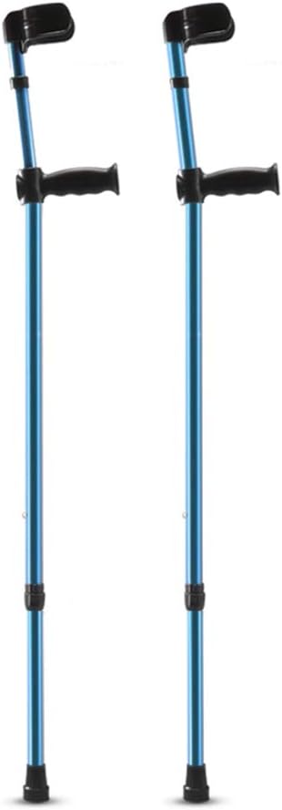 XRX Folding Aluminum Walking Forearm Crutches for Adults and Youth,Adjustable Lightweight Arm Cuff Crutch with Ergonomic Grip,Comfortable on Wrist,Non Skid Replaceable Rubber Tips (1 Pair)
