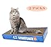 2 in 1 Cat Scratching Post with Catnip Kitten Scratcher Toy 2 Packs Pad Cardboard and Refill (2 Packs)