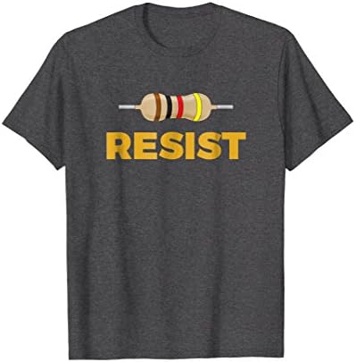 Mens Resist! Resistor Funny Electronic and Science Geek Tshirt Large Dark Heather