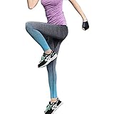 Hot Sale! Women Sport Leggings,Canserin Women's Running Yoga Stretch Pants Sports Fitness Gym Trousers Exercise Leggings (M, Blue)