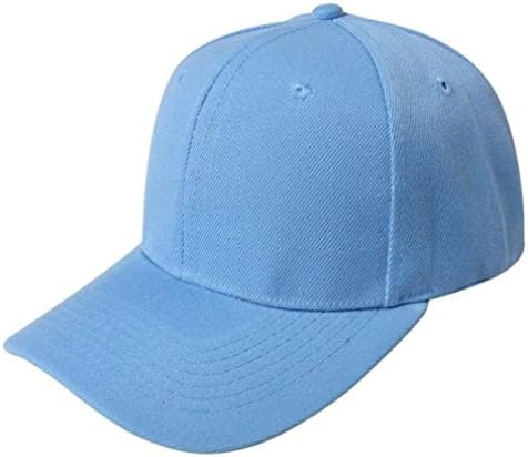 Monochrome Color Basic Baseball Cap ,Luweki Unisex Blank Adjustable Hat (One Size, Sky Blue)