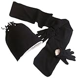 N'Ice Caps Boys Sherpa Lined Micro Fleece 4 Tassle Hat/Scarf/Glove 3PC Set