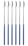 Aozita 6 Pack Lab Spatula - Micro Lab Spoon/Scoop with Nickel-Stainless Blade - Also Great Filler