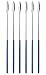 Aozita 6 Pack Lab Spatula - Micro Lab Spoon/Scoop with Nickel-Stainless Blade - Also Great Filler primary