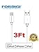 FORDIGI 3-Feet 8pin Lightning Sync Charge Cable Dual-Port 2.4A USB Adapter for Smartphones & Tablets - White