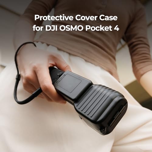 SMALLRIG Kit de funda protectora para DJI Osmo Pocket 4, carcasa rígida y de silicona 2 en 1, carcasa protectora integrada para el gimbal, antitorsión, con correa para la muñeca - 6005