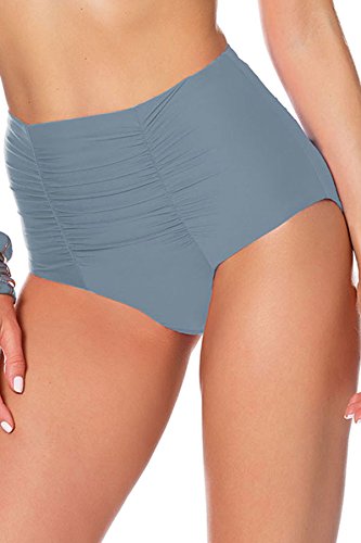 Becca by Rebecca Virtue Women's Color Code Shirred High Waist Bikini Bottom