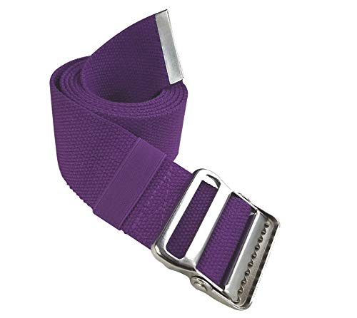 LiftAid Walking Gait Belt and Patient Transfer with Metal Buckle and Belt Loop Holder for Nurse, Caregiver, Physical Therapist (Purple, 60")
