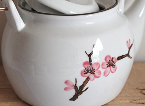 AAF Nommel ®. Teeset Kirschblüte â Sakura - aus Keramik Weiss 5 TLG. im Geschenkkarton Nr. 112 – Bild 6