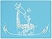 modern-twist Baby Meal-Mat Silicone Placemat, Giraffe Giggles, Blue