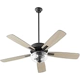 Quorum 4525-2259 Ovation 52" Ceiling Fan with LED Lights, Matte Black