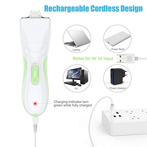 TURN RAISE Pet Grooming Clipper, Rechargeable Cordless Cat and Dog Clippers, Low Noise Electric Pet Trimmer, Pet Clipper for Trimming The Hair Around Face, Eyes, Ears, Paw, Rump