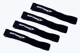 Softride Soft Wraps Black, All Purpose Hook and Loop Tie Down Straps, 16 x 1 inch, 4-Pack (26260)