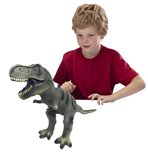 Boley Jumbo 22" Soft PVC Jurassic T-rex Dinosaur Toy - Educational Dinosaur Action Figure, designed for rough play!