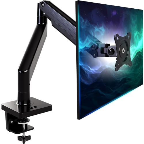 Invision Monitorarm Halterung fur Monitore von 24"-40" VESA 75/100mm ergonomisch höhenverstellbare Schreibtischklemme 2-15 kg (MX450)