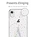 Unov Case Compatible with iPhone XR Case Clear with Design Slim Protective Soft TPU Bumper Embossed Pattern 6.1 Inch (Watercolor Castle)