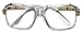 MEN'S Hip Hop 80's Gazelle Vintage Clear Gold Frame Clear Lens Eye Glasses 607 Retro