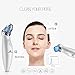 NEWFIAR X6 Blackhead Remover, Portable Blackheads Removal Tool, Comedo Suction, Pore and Blackhead Vacuum for Skin Care, Blu-ray Design and 5 Interchangeable Heads, USB Charging (Color: White)