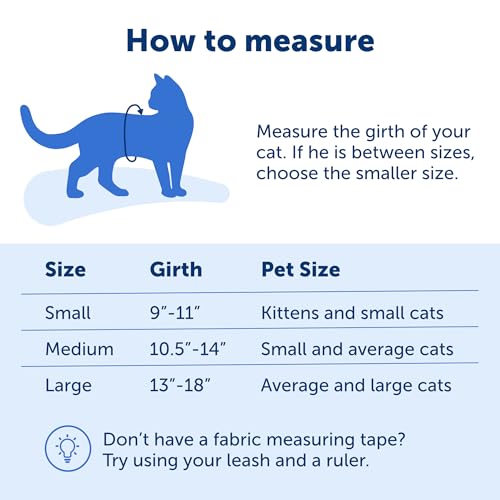 PetSafe Come with Me Kitty Harness and Bungee Leash, Medium, Red