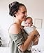 Swaddle Blanket Muslin Organic Bamboo for Baby, Set of 3 Swaddles for Boy and Girl, Soft Swaddling Receiving Sleep Blankets, Unisex Infant Toddler Gender Neutral Gift with Green (Multi)