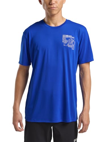 Jack Wolfskin Herren Vonnan Graphic M T-Shirt, Explore Vibrant Blue, M EU