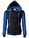 H2H Mens Fashion Slim Fit Varsity Baseball Bomber Jacket Hoodie Cotton