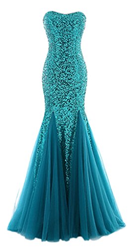 Eyekepper bridesmaid strapless mermaid sequins ruching …