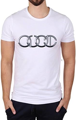 Audi Brand Cars T-shirt Large Front Print White Funny Men Small