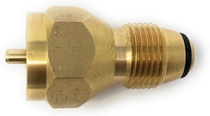 Universal Safest Propane Refill Adapter for Throwaway Disposable Bottle [2608] LP Gas Switch Connector Adapter - 100% Solid Brass Regulator Valve Accessory for All 1 LB Tank Small Cylinders