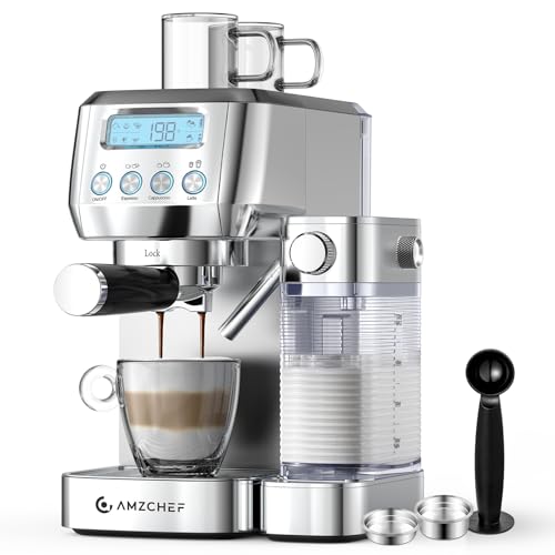 AMZCHEF Espresso Machine Automatic Milk Frother
