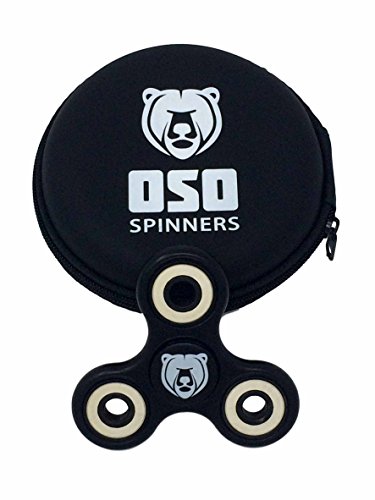 Oso Spinners Fidget Hand Spinner Toy with Superior Si3N4 Hybrid Ceramic Bearing and Protective Case, Helps Reduce Stress and Anxiety, Increases Focus