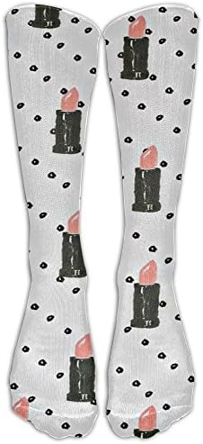 Beautiful Lipstick Cotton Knee Socks Sexy Smooth Nurses Compression Socks Adults