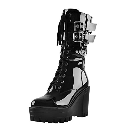 Yolkomo-Womens-Ankle-Calf-High-Zip-Up-Cool-Boots