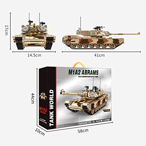 XHH Panzer-Militärpanzer-Modellbausatz, 1630-teiliger Panzer-Modellbau-Bausatz - Desert Camouflage-Kampfpanzer… – Bild 7