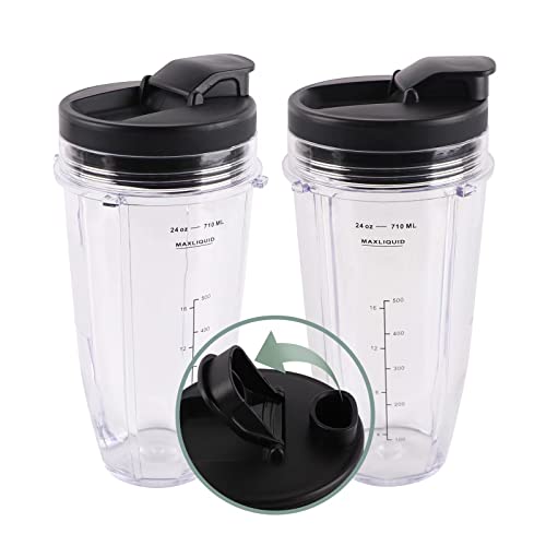 Replacement Parts Kit Ninja Blender Cups For 24 Ounce Cup (2 Packs
