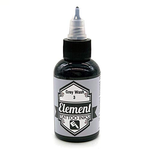 Element Tattoo Supply - Gray Wash Tattooing Inks 6 Bottles 2 OZ Pigment (Set 6-Shades)