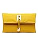 abshoo Women Clutch Purse Evening Faux Leather Clutch Bags (Yellow)