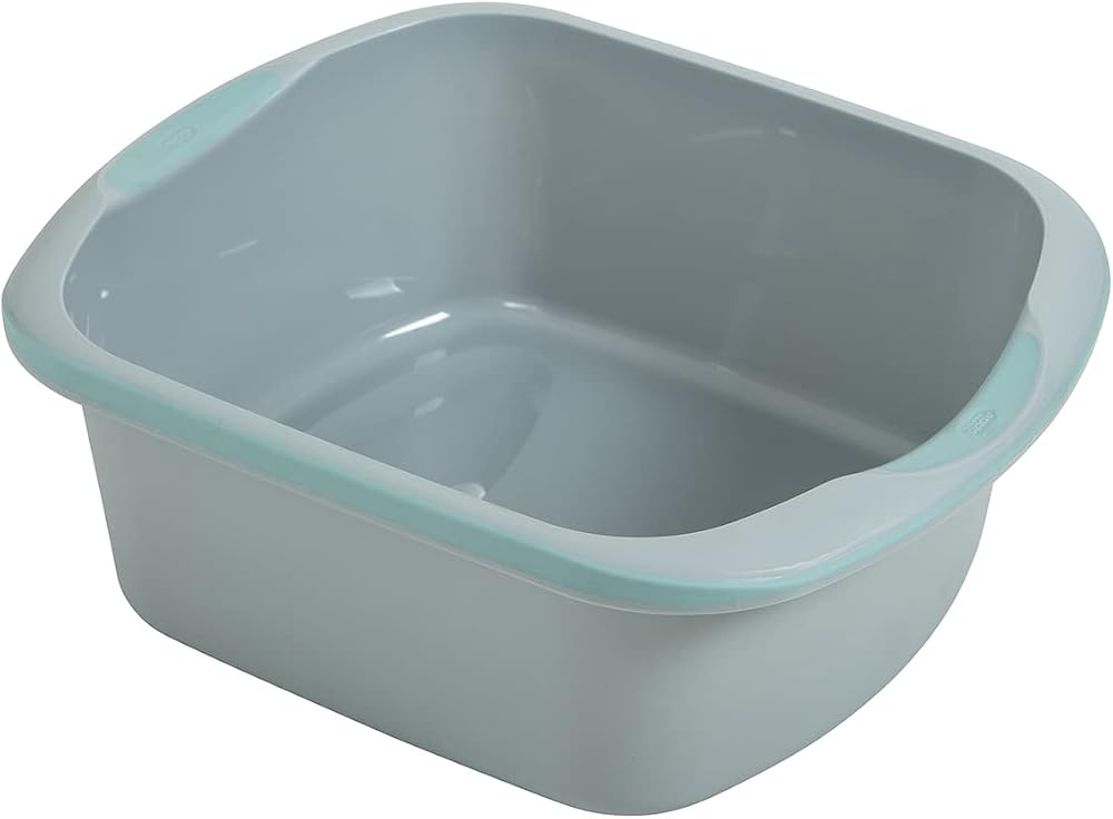 Addis Premium Soft Grip Large Rectangular Washing Up Bowl 9.5 L Tranquil Haze