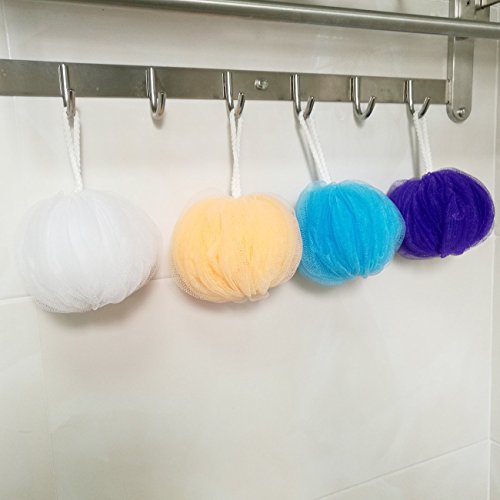 60g Loofah Bath Sponge(Set of 4) Exfoliating Multi - Color Shower Sponge