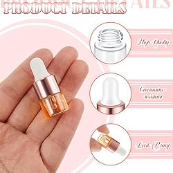 Didaey 100 Pcs Mini Glass Dropper Bottle Bulk Clear