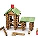 SainSmart Jr. Wooden Building Blocks STEM Wooden Construction Toy for Kids, Log Cabin Set Building House Toy for Preschooler with Colorful Blocks 450 PCS/Set