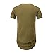OLRIK Mens Hipster Hip Hop Cotton Longline T Shirts